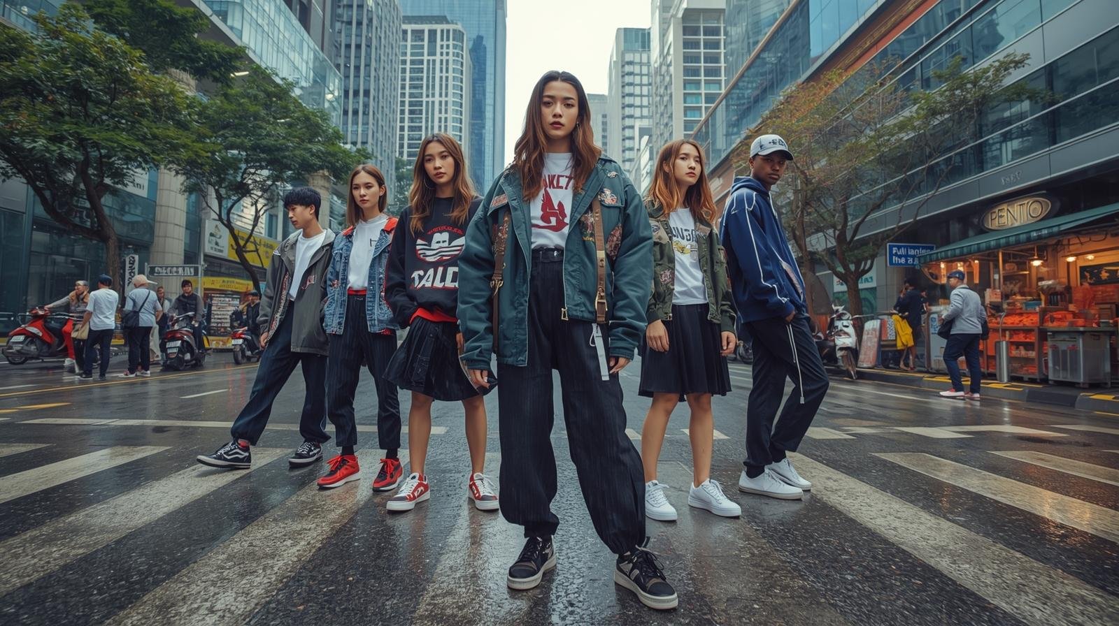 fashion streetwear on the roads of Singapore